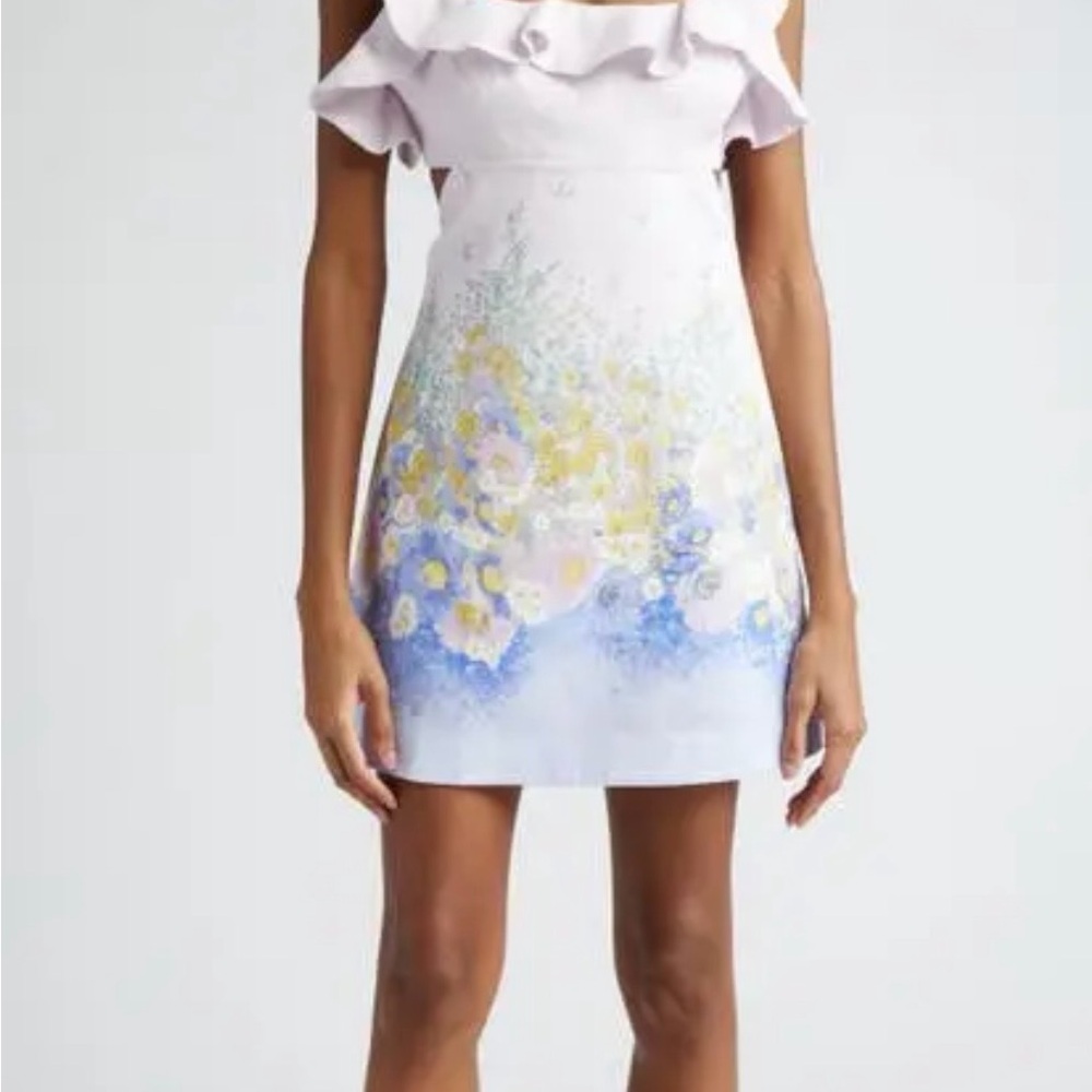 Zimmermann Floral Print Linen Minidress